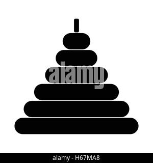 Pyramide Spielzeug einfaches Symbol Stock Vektor