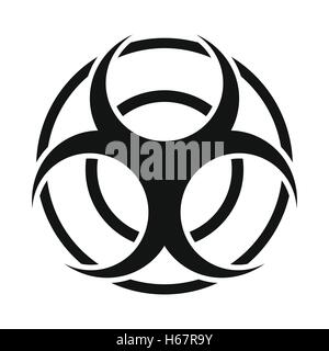Biohazard Zeichen runden einfaches Symbol Stock Vektor