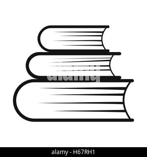 Stapel von Büchern einfaches Symbol Stock Vektor