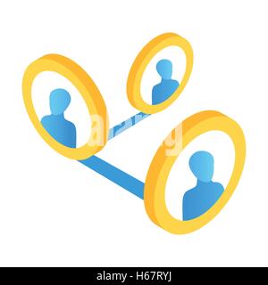 Social-Media isometrischen 3d Symbol Stock Vektor