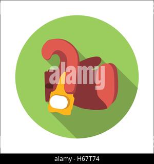 Boxhandschuhe-flach-Symbol Stock Vektor