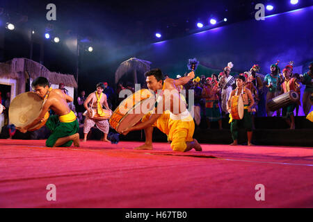 Dhol Tanz, Manipur, Indien Stockfoto