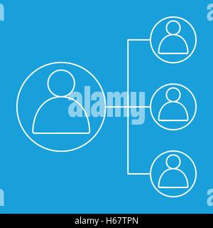 Menschen verbindenden Liniensymbol Stock Vektor