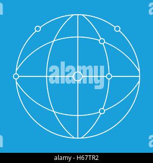 Dünne Linien Netzwerksymbol Stock Vektor