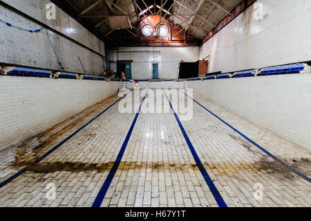 Templemore Bäder, Belfast, eine der drei öffentlichen Bäder in viktorianischen Zeiten für Menschen mit heißem Wasser waschen. Stockfoto