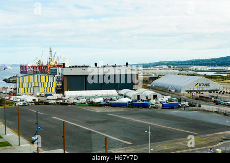 Titanic-Studios (a.k.a.) Die Paint-Halle), Drehort für Game of Thrones und der Titanic Exhibition Centre, Belfast. Stockfoto