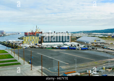 Titanic-Studios (a.k.a.) Die Paint-Halle), Drehort für Game of Thrones und der Titanic Exhibition Centre, Belfast. Stockfoto