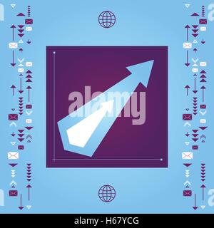 Vektor-wachsende Grafik-Symbol. Info-Grafik Vorlage-Hintergrund. Stock Vektor