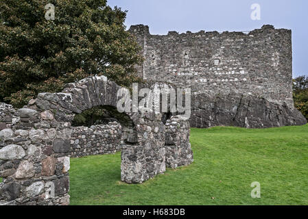 Dunstaffnage Castle gebaut von den MacDougall Herren von Lorn in Argyll and Bute, westlichen schottischen Highlands, Schottland Stockfoto