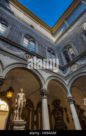 Detail vom Palazzo Medici Riccardi in Florenz, Italien Stockfoto