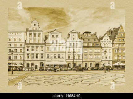 Salzmarkt (Plac Solny) ist ein Ort in der Altstadt von Breslau, Wroclaw, Woiwodschaft Niederschlesien, Polen, Europa Stockfoto