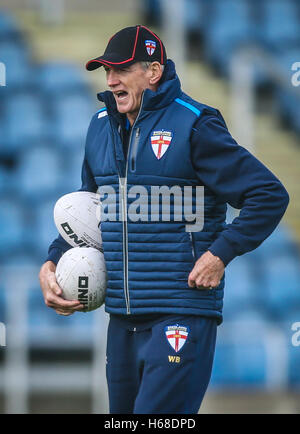 England Trainer Wayne Bennett während einer Trainingseinheit im Süden Leeds-Stadion. Stockfoto