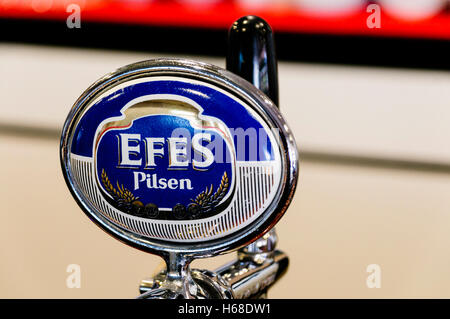 Effes Pilsen Pilsner Lager, Türkisch, Türkei Stockfoto