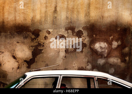 Citroen GS Dach Detail, Barcelona, Spanien. Stockfoto