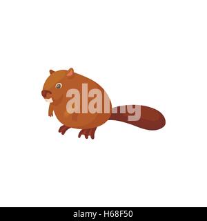 Biber-Symbol, Cartoon-Stil Stock Vektor