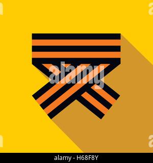 Orange und schwarz gestreiften Band Symbol Symbol Stock Vektor