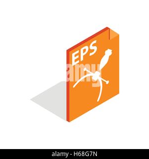 EPS-Format Dateisymbol, isometrischen 3d Stil Stock Vektor