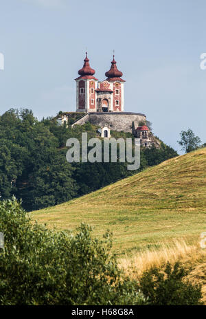 Banska Stiavnica, Slowakei - august 06, 2015: Stiavnicas Kalvarienberg ist eines der schönsten barocken Kalvarienberge in Europa. Es ich Stockfoto