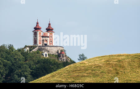 Banska Stiavnica, Slowakei - august 06, 2015: Stiavnicas Kalvarienberg ist eines der schönsten barocken Kalvarienberge in Europa. Es ich Stockfoto