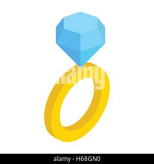 Ehering isometrischen 3d Symbol Stock Vektor