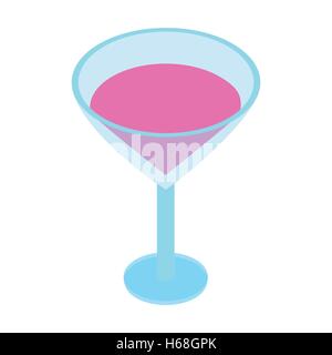 Cocktail-isometrischen 3d Symbol Stock Vektor