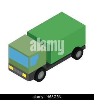 Militär-LKW isometrischen 3d Symbol Stock Vektor