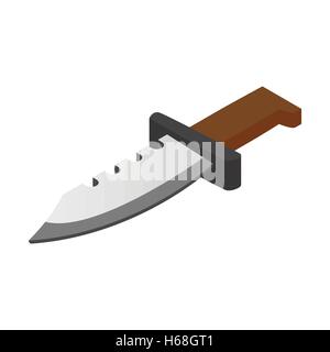 Jagd Messer isometrischen 3d Symbol Stock Vektor