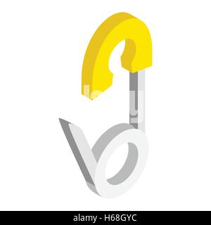 Sicherheitsnadel isometrischen 3d Symbol Stock Vektor