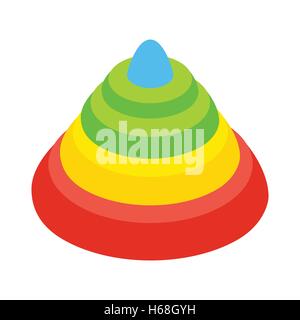 Spielzeug Pyramide isometrischen 3d Symbol Stock Vektor