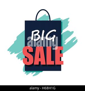 Big Verkauf Plakat flache Symbol Stock Vektor