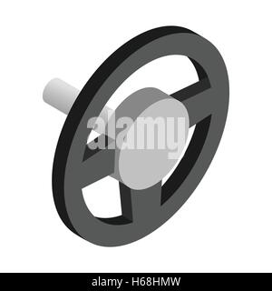 Lenkrad isometrischen 3d Symbol Stock Vektor