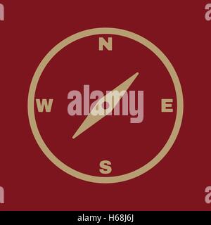 Das Kompass-Symbol. Kompass-symbol Stock Vektor