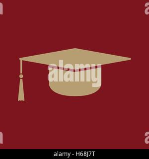 Graduation Cap Symbol. Bildung-Symbol. Stock Vektor