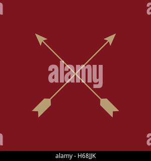 Das Pfeil-Symbol. Pfeile-Symbol. Wohnung Stock Vektor