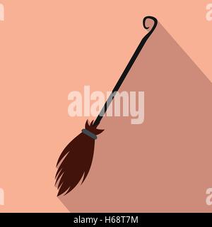Hexenbesen flach Stock Vektor