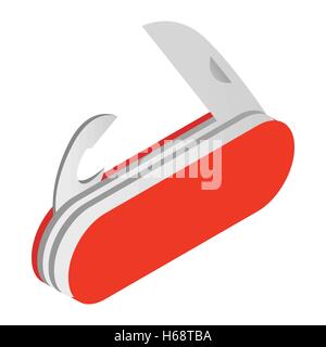 Camping Messer isometrischen 3d Symbol Stock Vektor