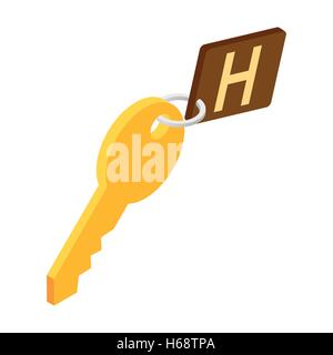Hotel isometrischen 3d Schlüsselsymbol Stock Vektor