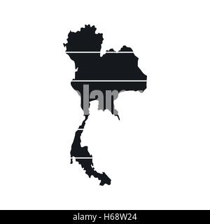 Thailand-Kartensymbol, einfachen Stil Stock Vektor