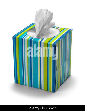 Kleine Tücher Box Isolated on White Background. Stockfoto