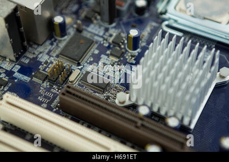 Elektronikplatine mit Prozessor Stockfoto