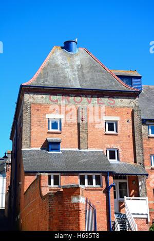 Groves Malthouse Gebäude im Hafen Bereich, Weymouth, Dorset, England, Vereinigtes Königreich, Western Europe. Stockfoto