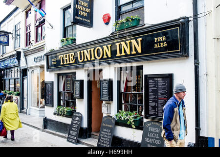 Die Union Inn Gasthaus in St. Ives, Cornwall. Stockfoto