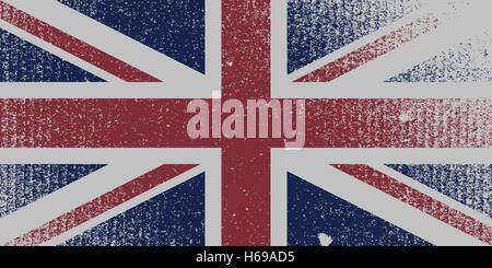 Distressed britische Flagge Stock Vektor