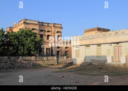 Verfallene Haveli, Alsisar, Jhunjhunu, Shekhawati, Rajasthan, Indien, indischer Subkontinent, Südasien Stockfoto