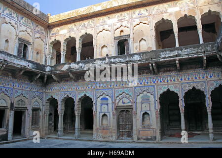 Mahali Dutt Khetan Ki Haveli, Alsisar, Jhunjhunu, Shekhawati, Rajasthan, Indien, indischer Subkontinent, Südasien Stockfoto