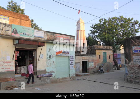 Dorfzentrum, Alsisar, Jhunjhunu, Shekhawati, Rajasthan, Indien, indischer Subkontinent, Südasien Stockfoto