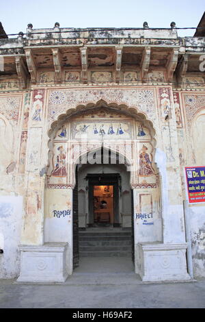 Ramdev Haveli, Alsisar, Jhunjhunu, Shekhawati, Rajasthan, Indien, indischer Subkontinent, Südasien Stockfoto