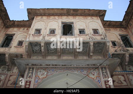 Ramdev Haveli, Alsisar, Jhunjhunu, Shekhawati, Rajasthan, Indien, indischer Subkontinent, Südasien Stockfoto