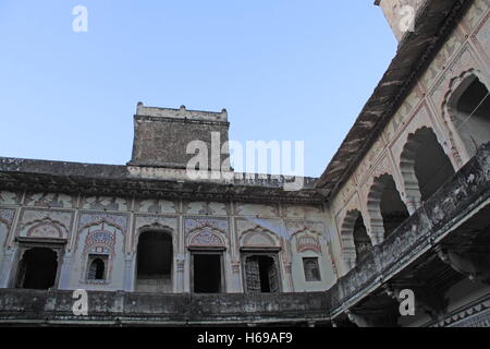 Ramdev Haveli, Alsisar, Jhunjhunu, Shekhawati, Rajasthan, Indien, indischer Subkontinent, Südasien Stockfoto