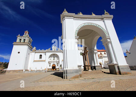 Basilika unserer lieben Frau von Copacabana, Bolivien Stockfoto